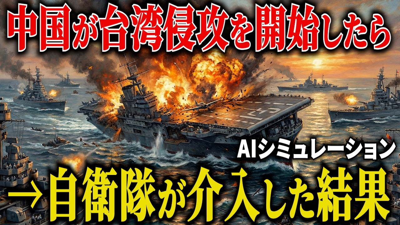 【衝撃】もしも中国が台湾侵攻を開始したら…自衛隊が介入した結果がヤバすぎる！【AIシミュレーション】
