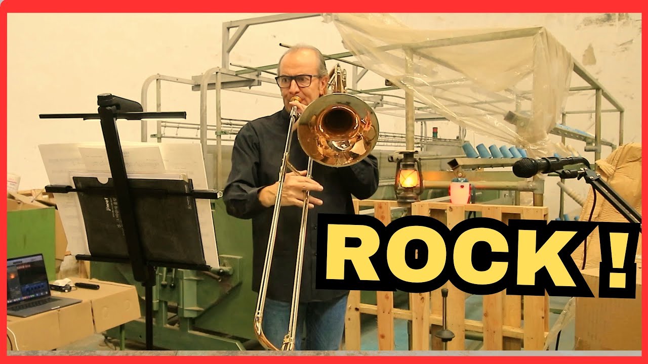 ROCK, Pieza de Alan Raph para Trombòn Bajo solo, interpretada en un almacen de manufacturas textiles