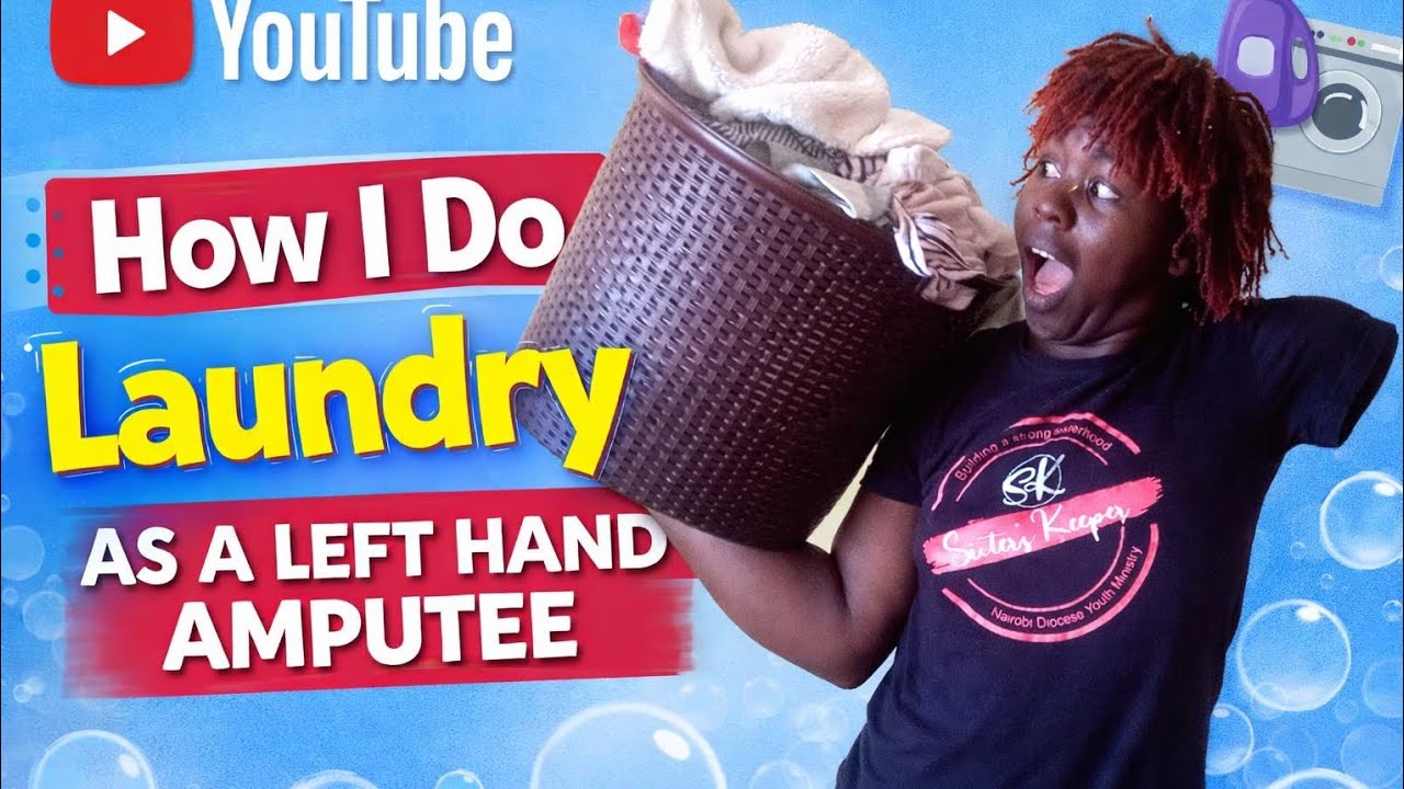 How I do laundry as a left hand amputee 🦾
