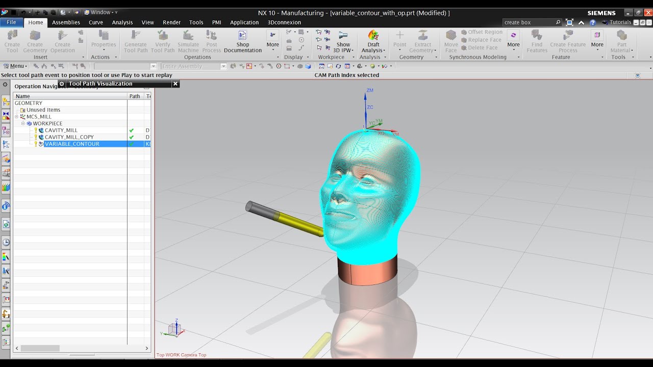 NX CAM - VARIABLE CONTOUR (SURFACE AREA)