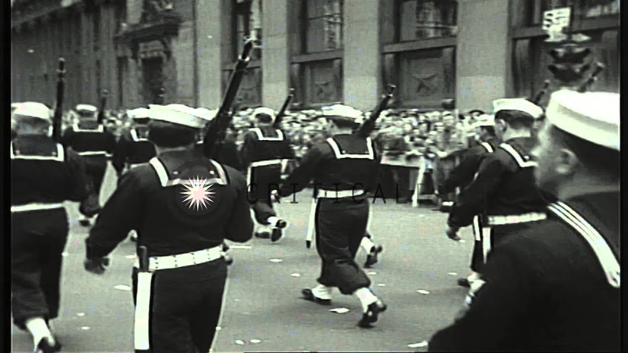 Celebrating new State of Israel in New York City. Motorcade of Israeli Prime Mini...HD Stock Footage