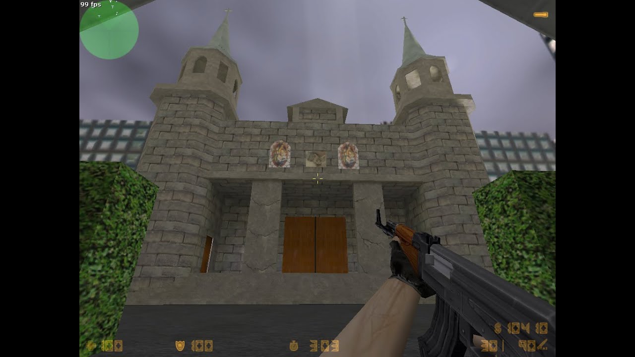 Counter-Strike CS 1.6 cs_church gameplay vs expert bots half-life cs church