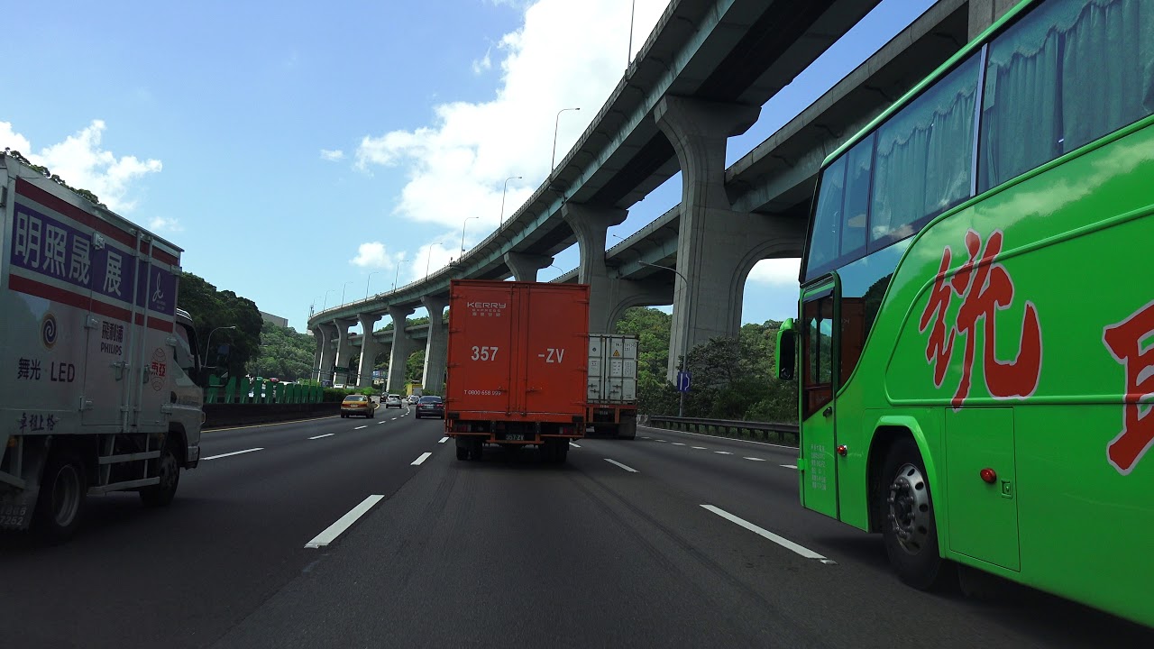 國道1號 中山高速公路  南向 台北 - 桃園  路程景