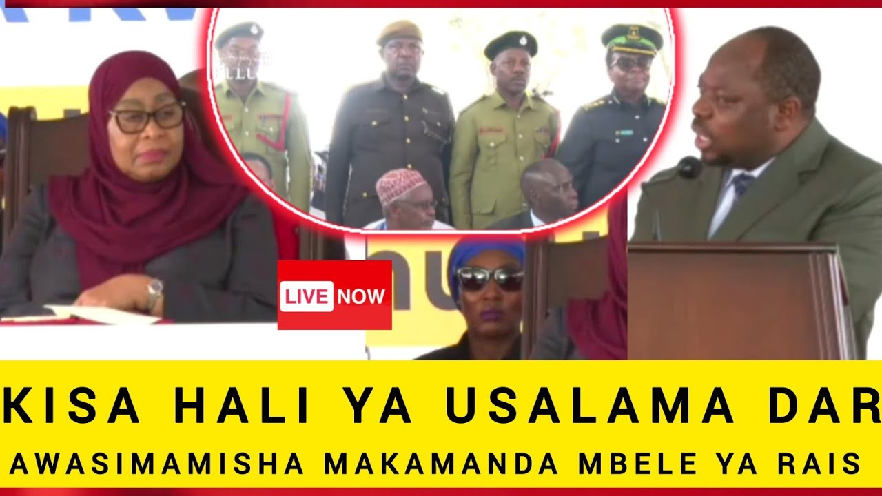 🔴#live_KISA HALI YA USALAMA MKOA WA DAR  MKUU WA MKOA AWASIMAMISHA MAKAMANDA MBELE YA RAIS SAMIA 