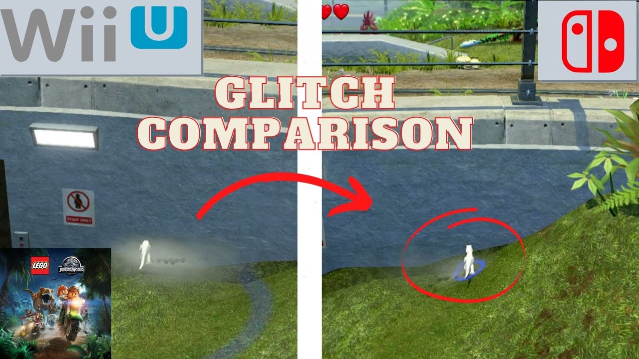 LEGO Jurassic World Glitch Comparison (Switch VS Wii U)
