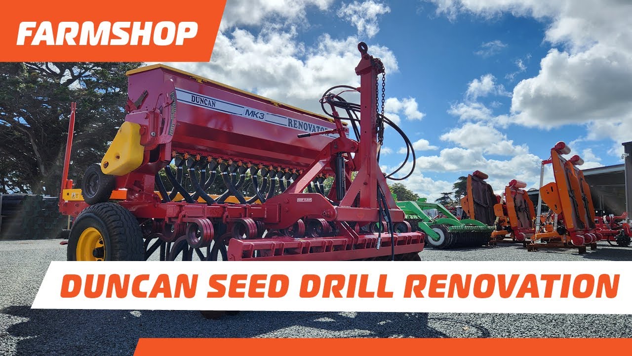A used Duncan Seed Drill fully renovated by the FarmShop Team