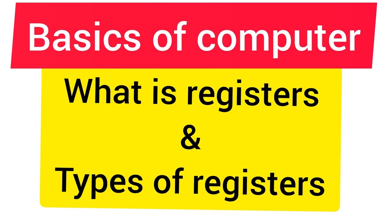 L 1.2 what is REGISTERS  ? and its parts  Basics of COMPUTERS MCS-012