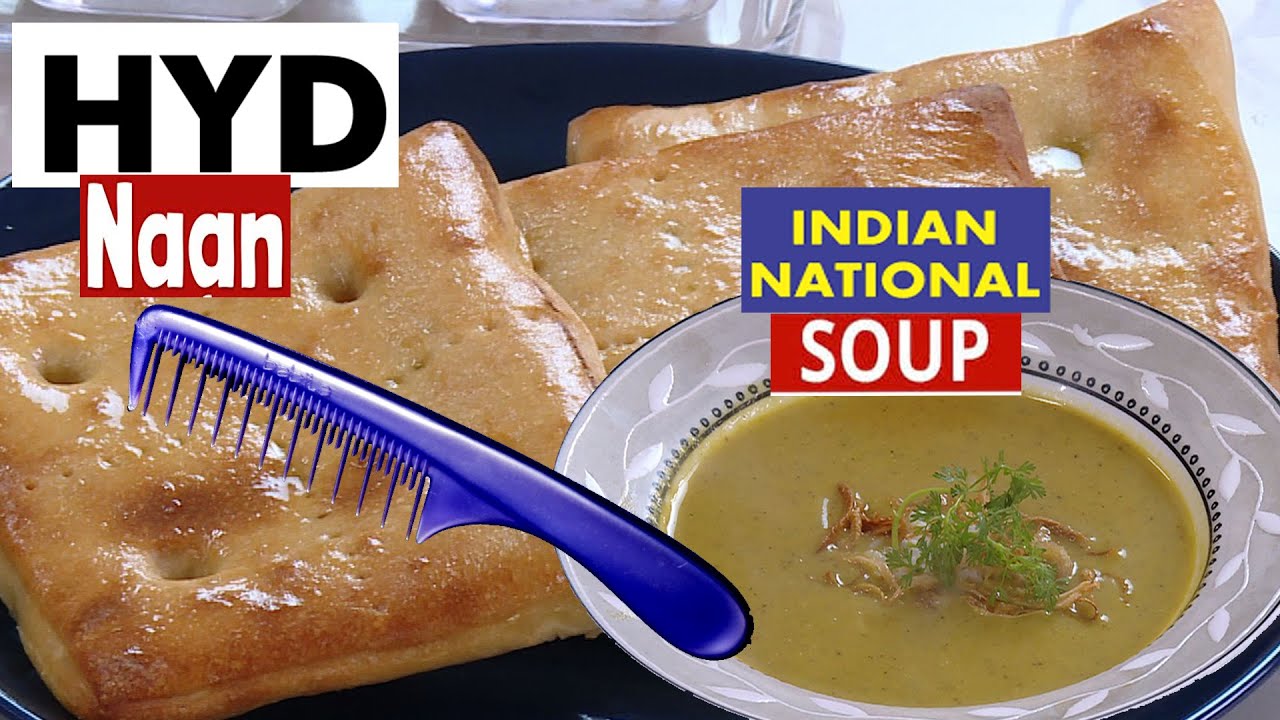 Hyderabadi Naan with Indian National Soup Muligatwany