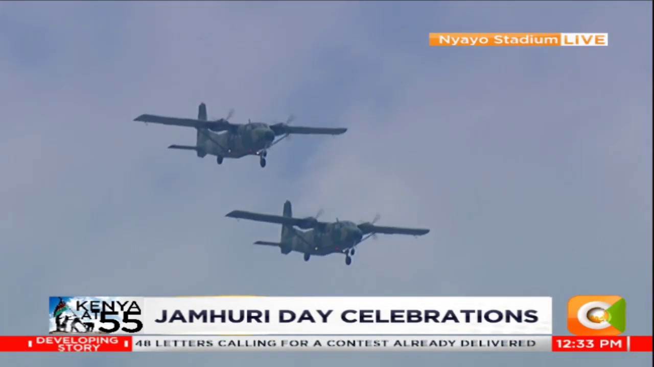 Kenya Air Force displays aerial combat readiness during 55th Jamhuri Day