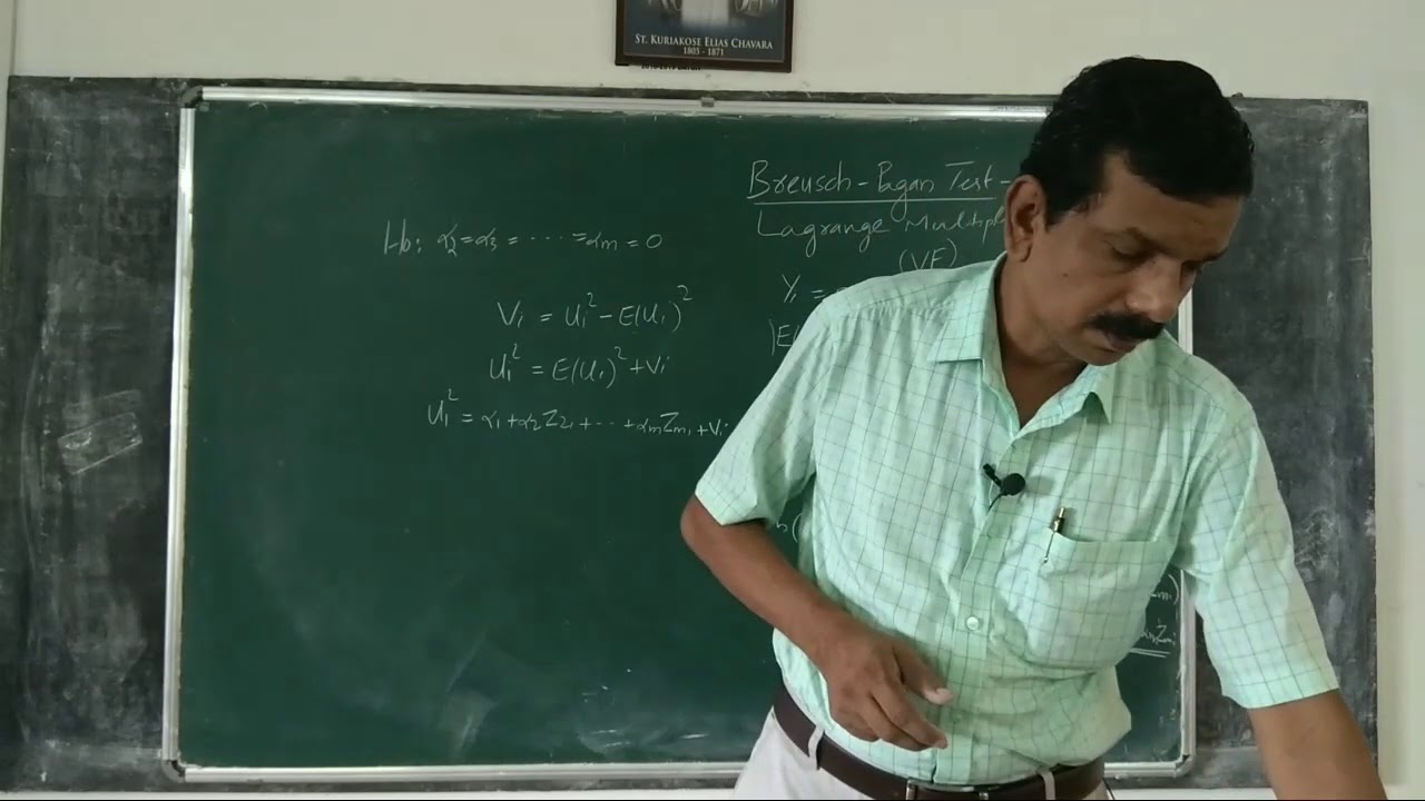 Econometrics 114 : Detection of Heteroscedasticity, BP test