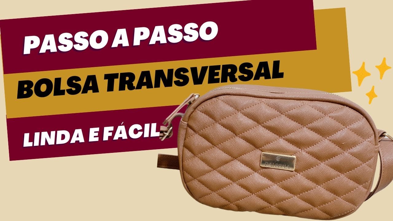 Passo a Passo Bolsa Transversal Linda e Fácil.