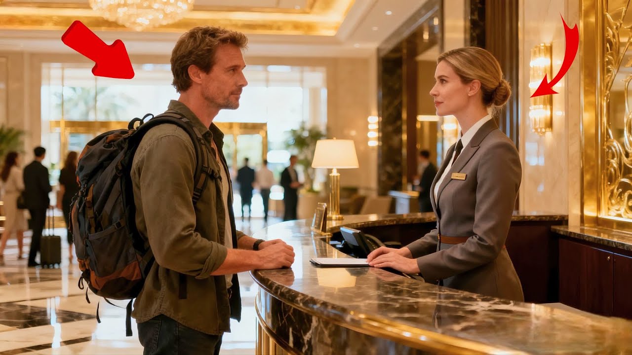 Poor receptionist treats him like a backpacker, not knowing he is the millionaire owner...