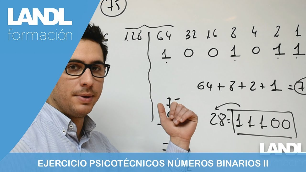 Psicotécnico AGE. Ejercicio para convertir número decimal en número binario