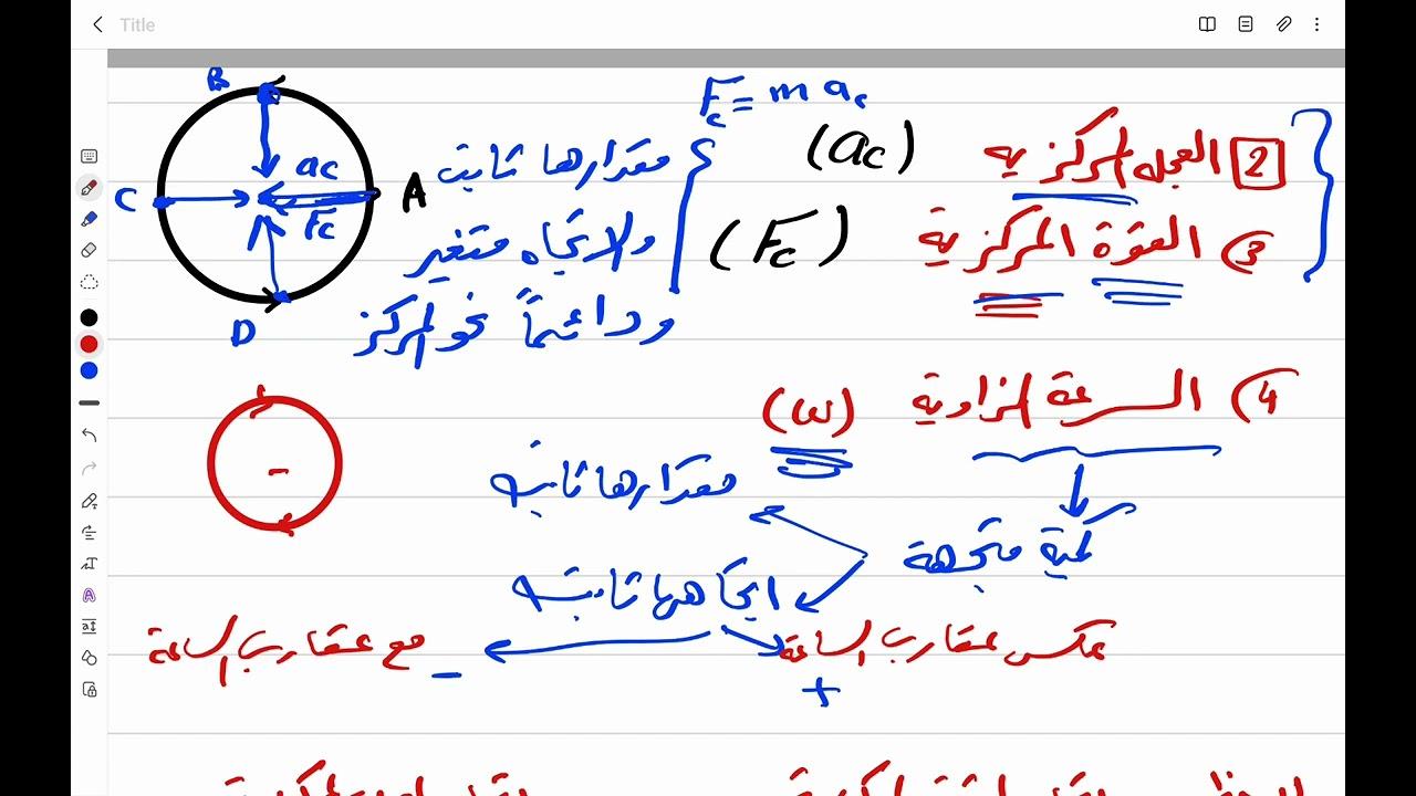 1- الحركة الدائرية - الازاحة الزاوية - فيزياء 12 علمي وتكنولوجي