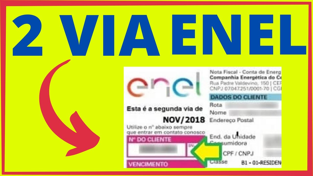 ENEL 2 VIA : Veja como emitir segunda via de conta Enel