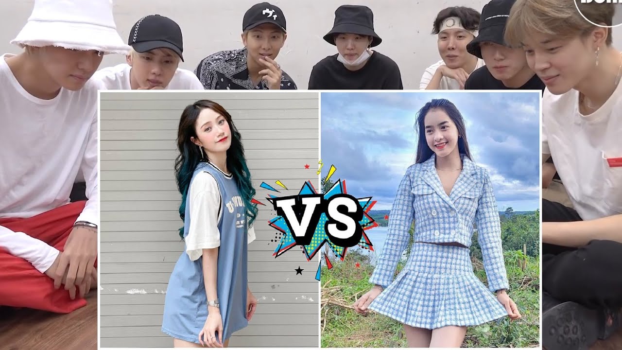 BTS reaction Đại Chiến TikTok Đào Lê Phương Hoa vs Yona Cương  Ai nhảy đẹp hơn