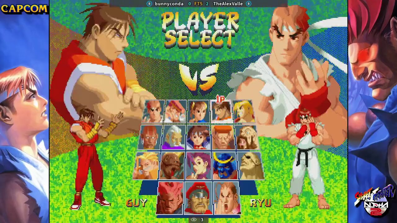 SFA2 Matches: bunnyconda (Guy) vs Alex Valle (Ryu) FT5