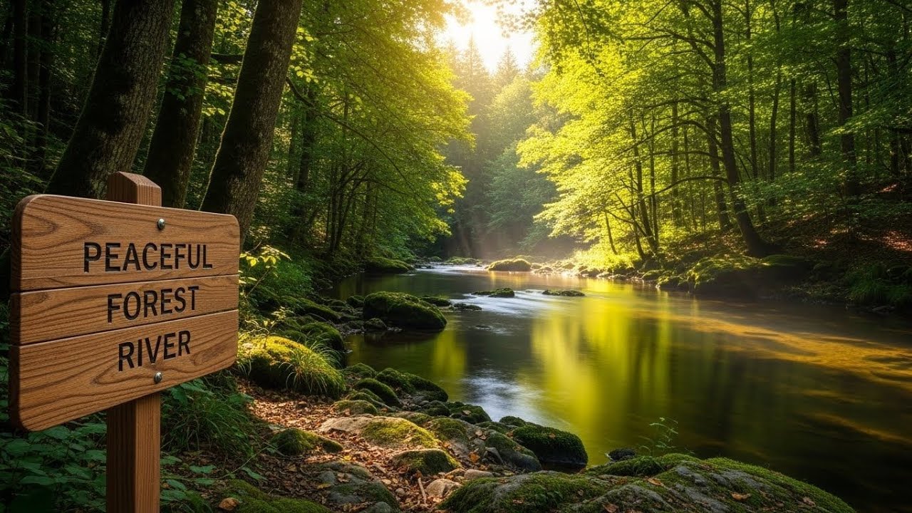 Peaceful Forest River 🌲🌊 Natural Ambience for Deep Sleep and Stress Relief #2886