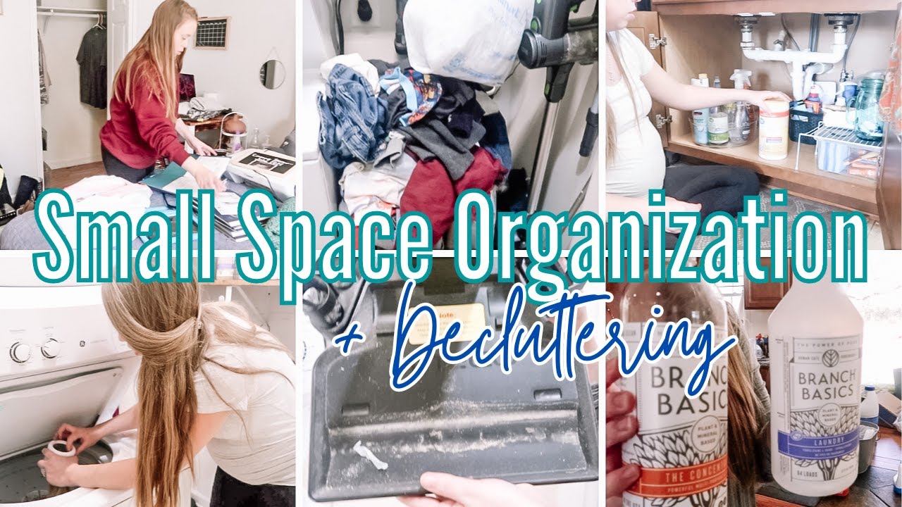SMALL SPACE DECLUTTERING + ORGANIZING | Space Saving Organization for Small Homes | Nest With Me