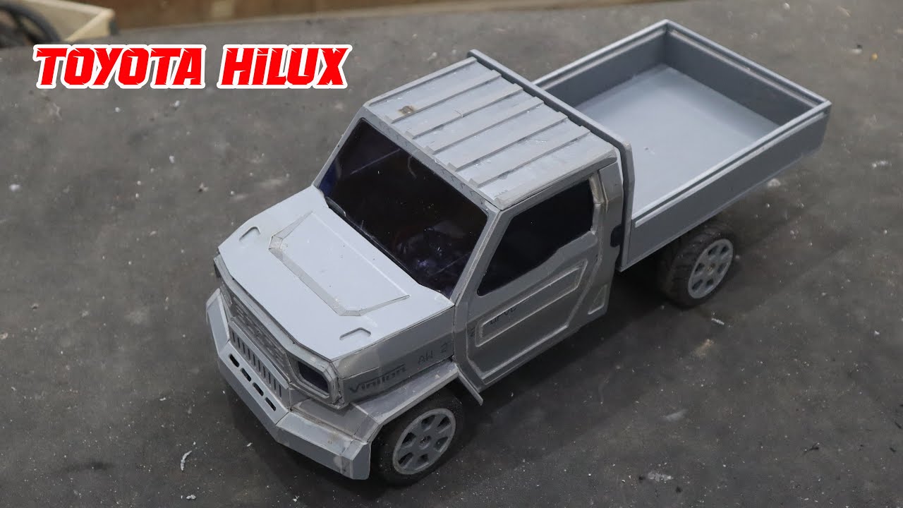 Complete Tutorial + Free Sketch: Make a Toyota Hilux Pickup RC Cab from PVC.