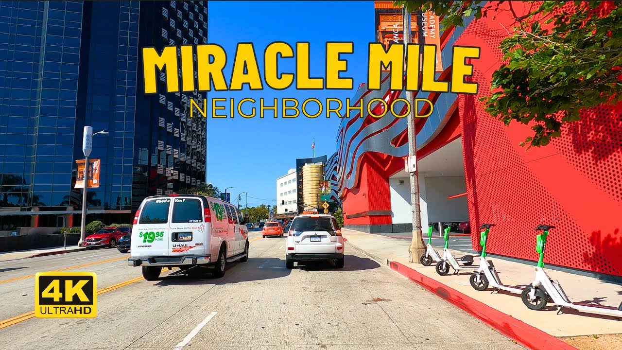 Driving Miracle Mile Neighborhood - Mid Wilshire Central Los Angeles - California [4k UHD] May 2024