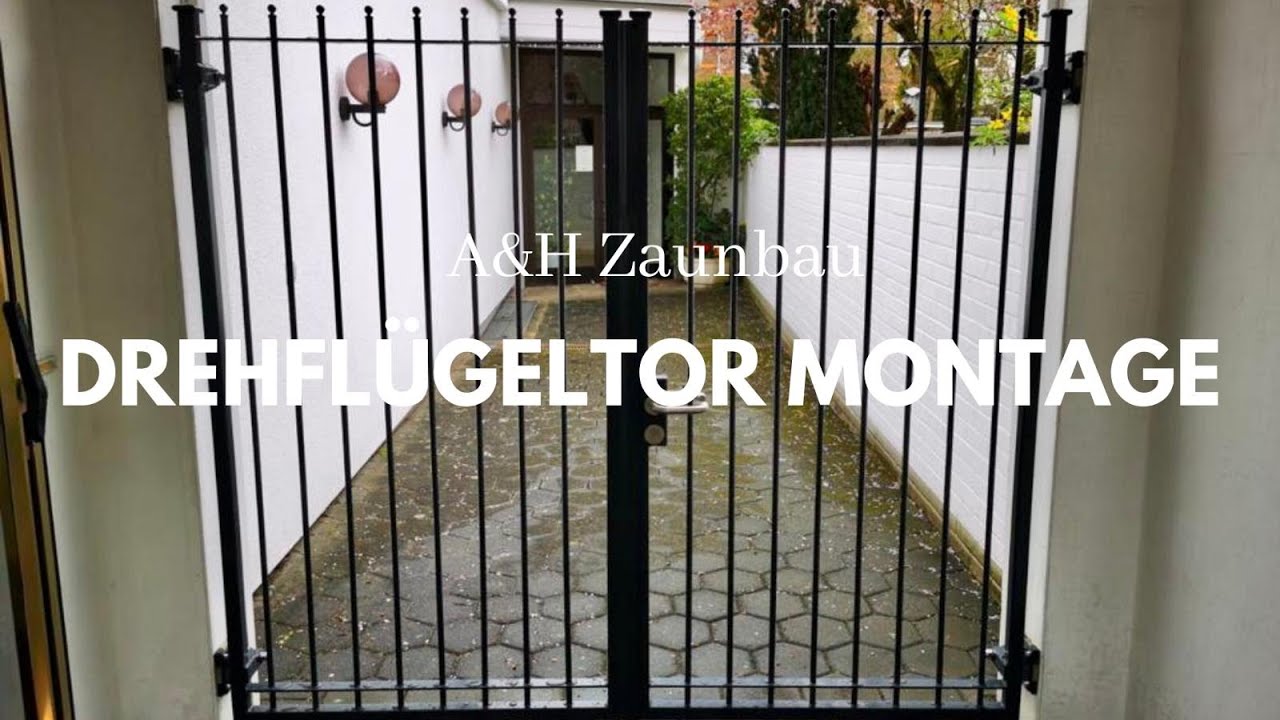 DREHFLÜGELTOR ZWISCHEN MAUERN? SO GEHT'S! // Montagevideo | A&H Zaunbau