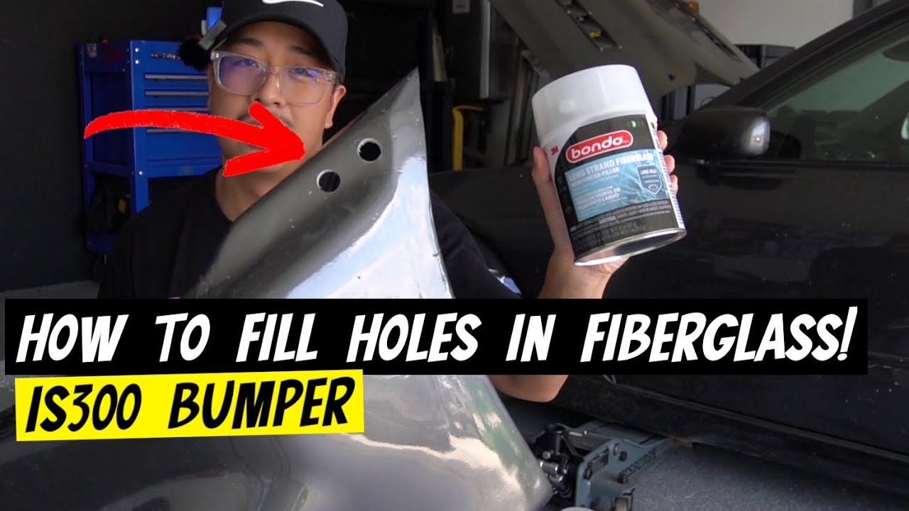 How to Repair HUGE Holes In Fiberglass Bumper!