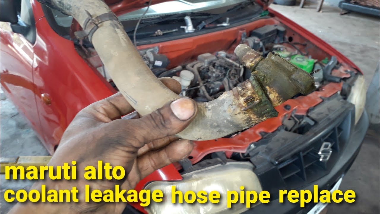 maruti alto coolant leakag,how to replace hose pipe