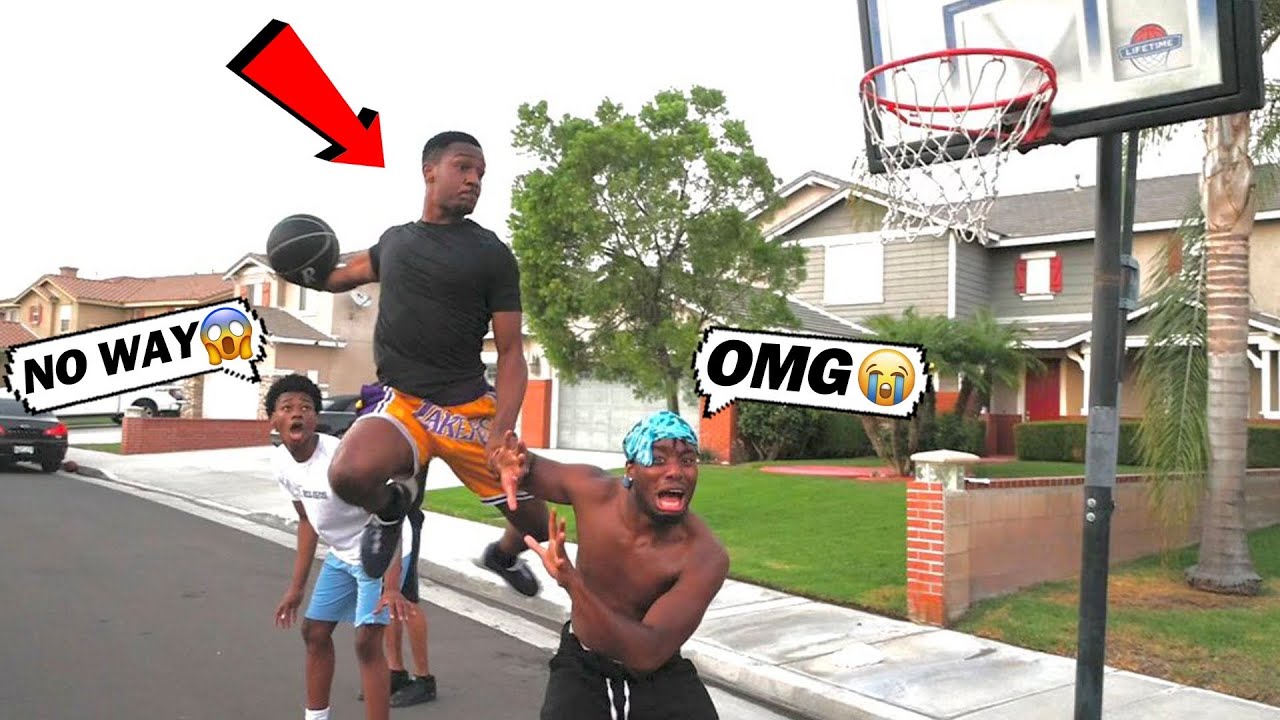 EXTREME Dunk Contest in the HOOD!! (GONE WRONG) feat. P2isthename & DomDomtv