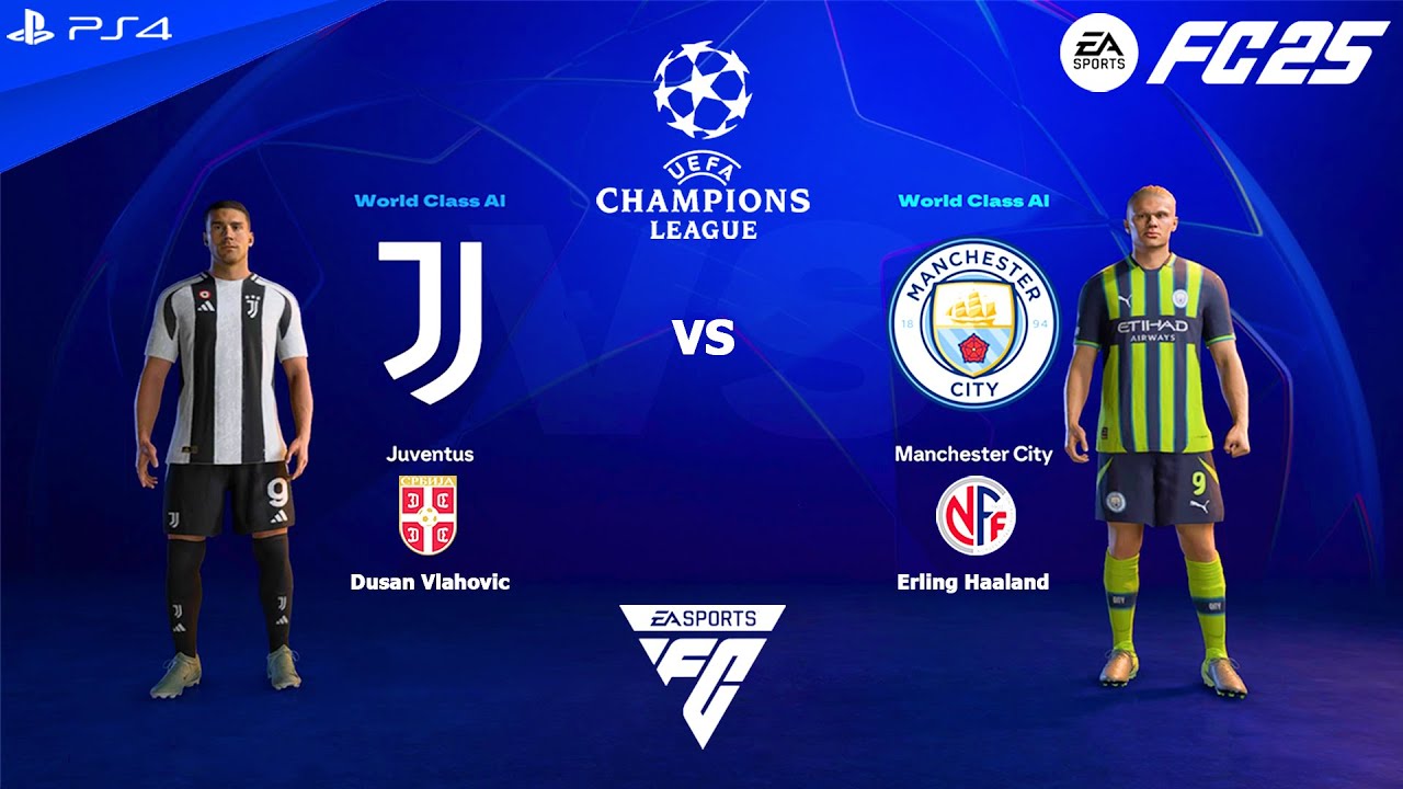 FC 25 PS4 - Juventus vs Man City | UEFA Champions League 24/25