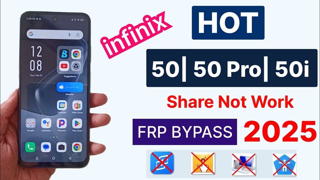 Infinix Hot 50,50i,50 Pro Frp Bypass Share Method Not Work 2025 | Hot 50,50i, Frp Latest Security