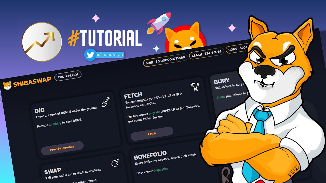 🚀🦊TUTORIAL SHIBA SWAP EN ESPA&Ntilde;OL PARA PRINCIPIANTES | DIG, FETCH, BURY, WOOF, SWAP Y BONEFOLIO