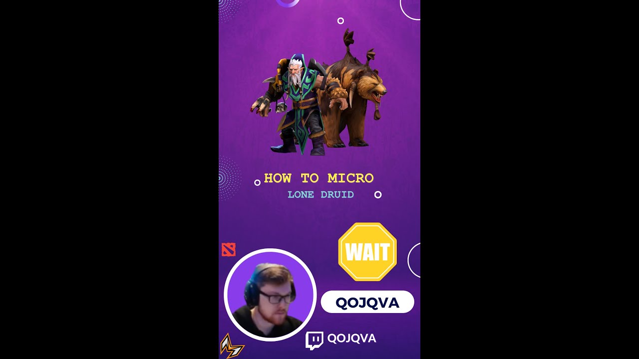 Qojqva explains how to play a micro hero (Lone Druid)