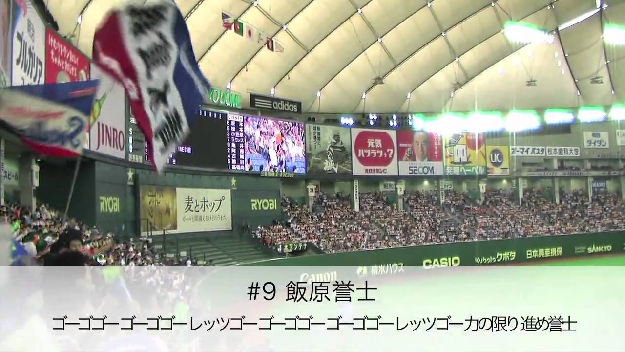 東京ヤクルト応援歌1-9@一戦必勝（応援歌歌詞字幕付）