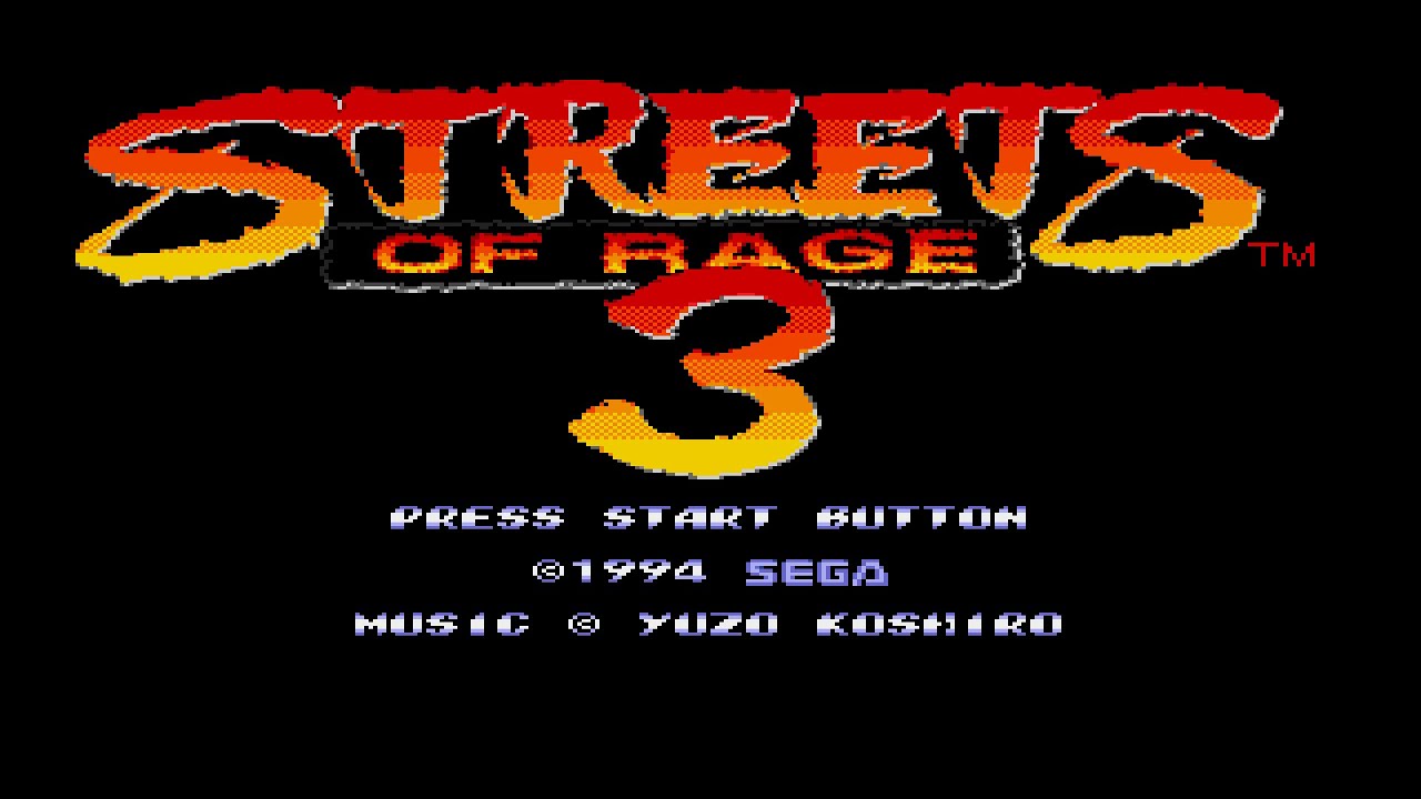 Streets of Rage 3 (Mega Drive, European version) Intro and Demo