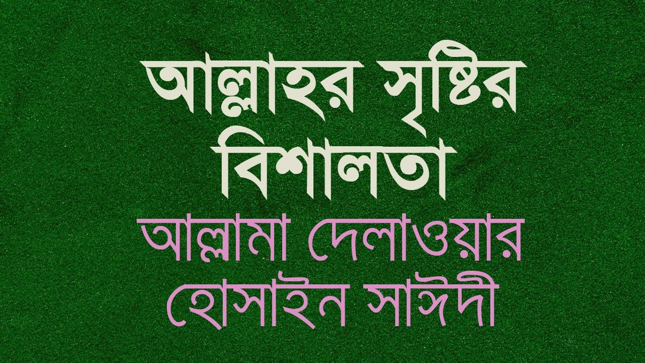 আল্লাহর সৃষ্টির বিশালতা | দেলাওয়ার হোসাইন সাঈদী | Delwor Hossain Sayeedi | Sristir Bishalata