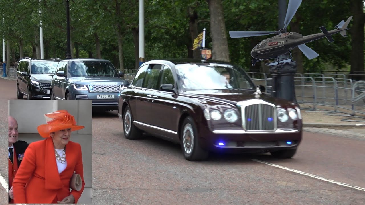 Former Prime Minister Theresa May attends garden party at Buckingham Palace.