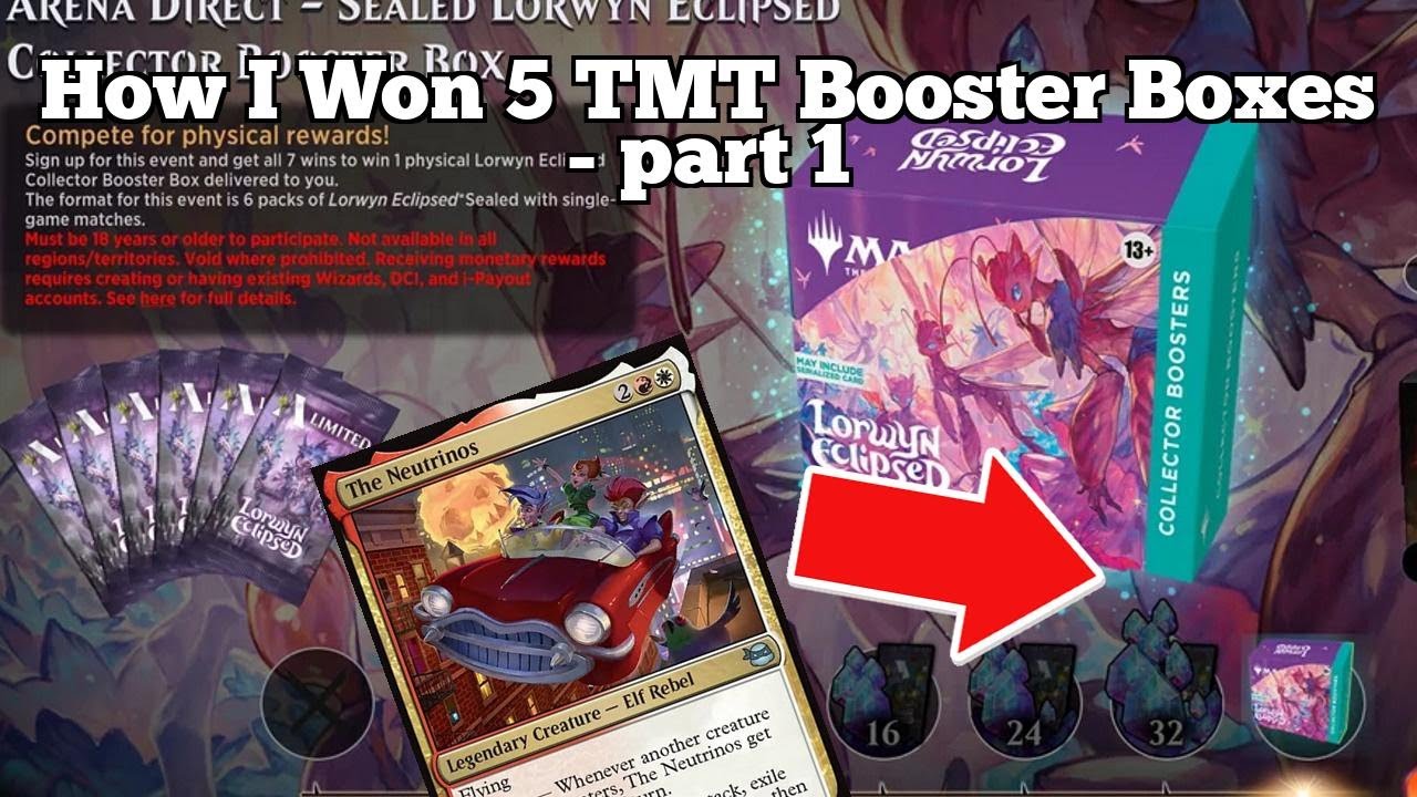 How I Won 5 TMT Booster Boxes - part 1 | Teenage Mutant Ninja Turtles Sealed | Win-A-Box | MTG Arena