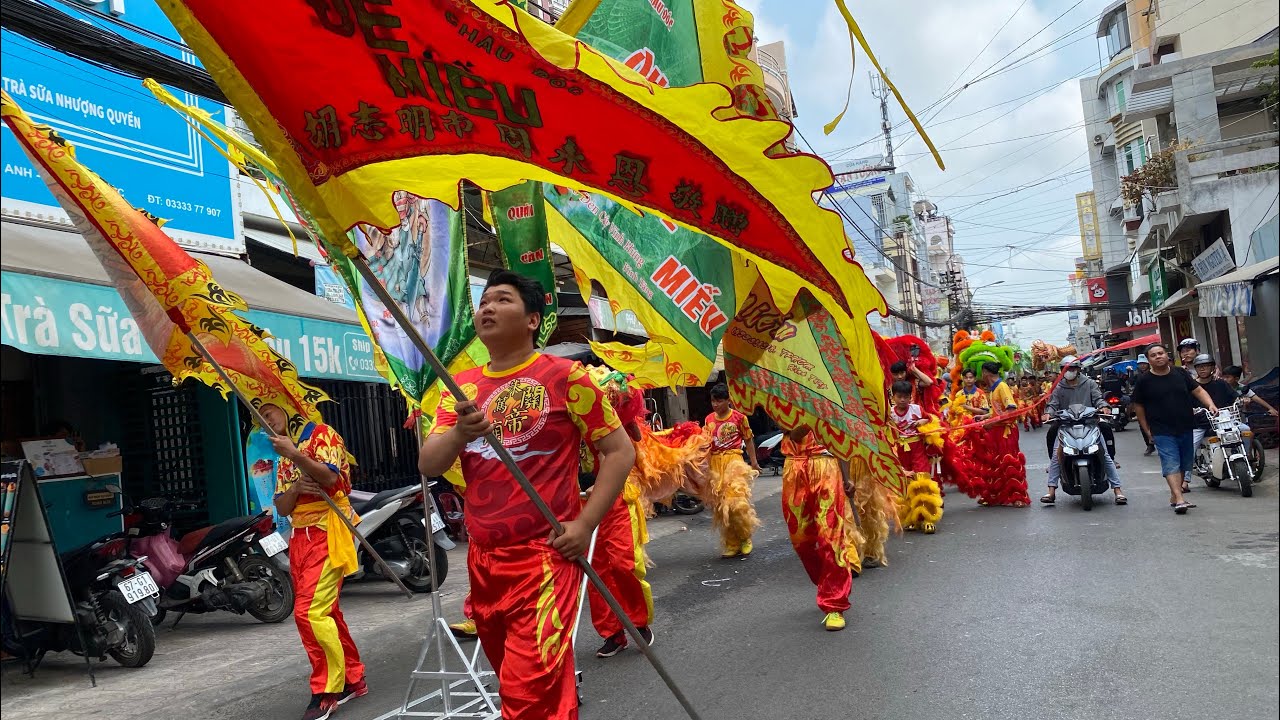 Diễu Hành Múa Lân Đại Náo Châu Đốc | Lsr Quan Đế Miếu Khai Quang Điểm Nhãn lần 60 | Kỉ Niệm 60 Năm