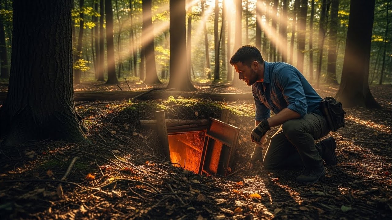 He Disappeared Into the Forest and Built This Hidden Underground Shelter | Silent Survival ASMR.