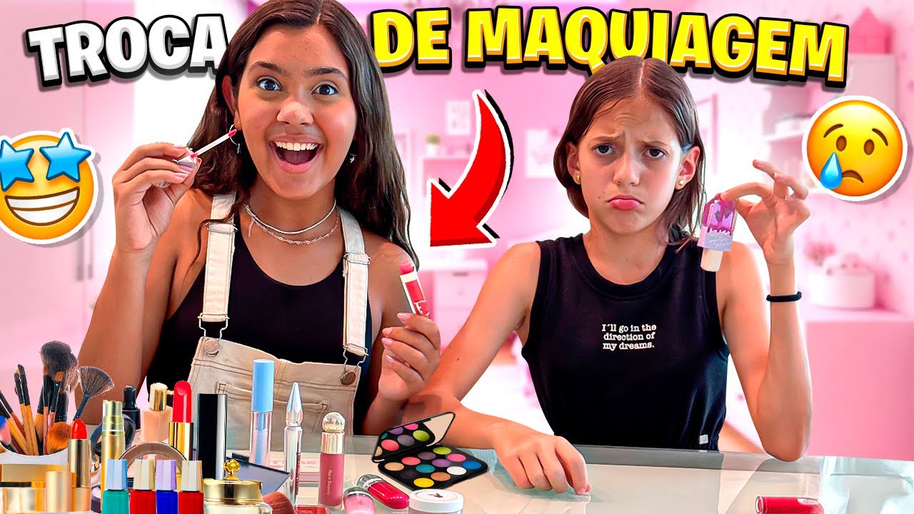 JÉSSICA E LORENA PINA TROCANDO MAQUIAGEM *deu ruim (JÉSSICA SOUSA E FAMÍLIA