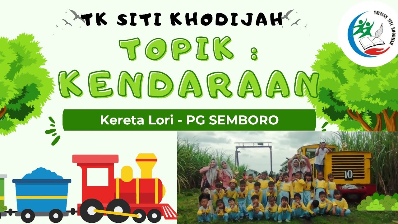 Membuat Poster Rangkaian Kereta Api - Topik : Kendaraan ( Kereta ) - Kelompok A