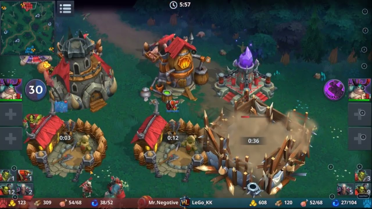 Mr.Negotive vs LeGo_KK битва 1х1 в игре #War Legends# RTS #стратегия на телефон