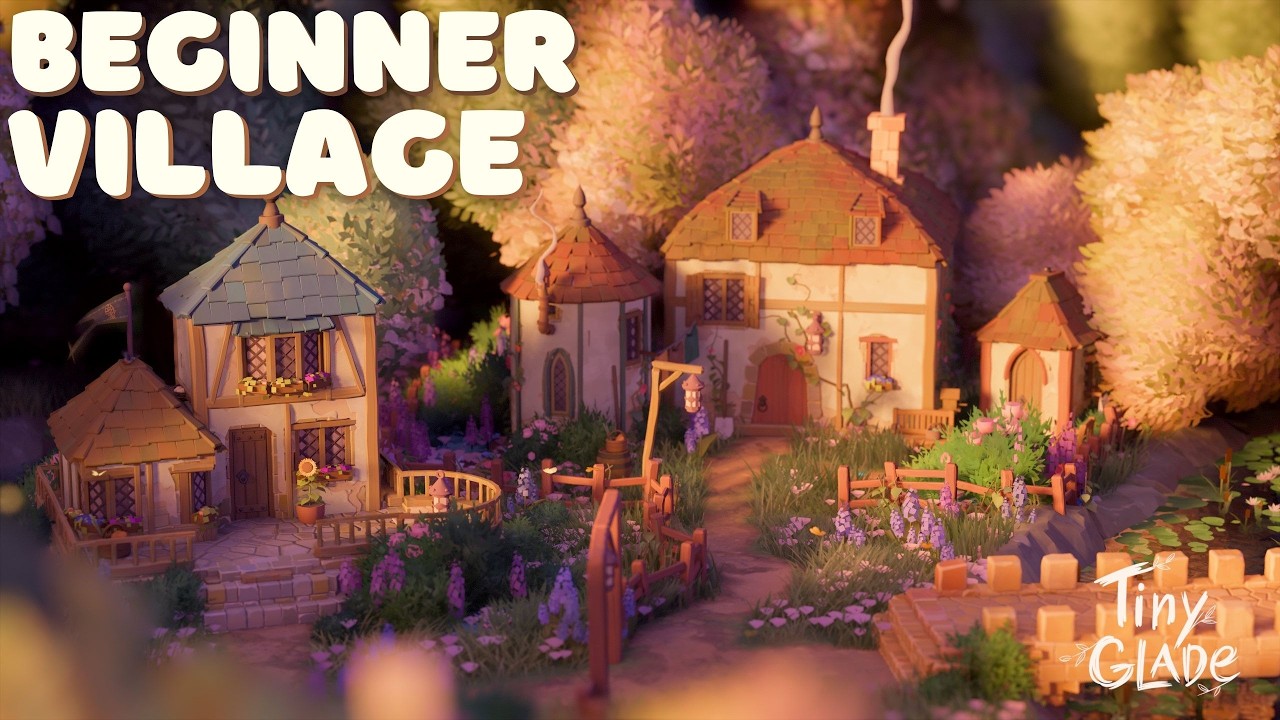 Simple Starter Village in Tiny Glade ~ speed build