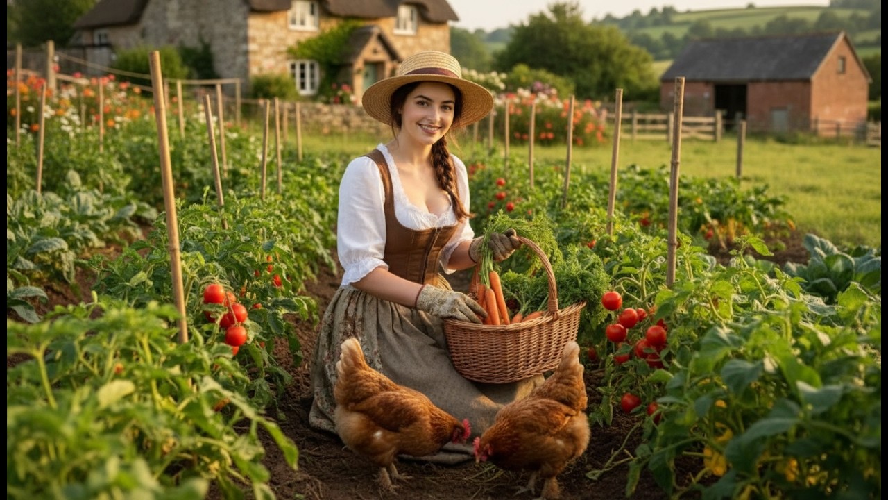 Escape to the Countryside 🌅 Beautiful Farm Harvest & Peaceful Nature Sounds