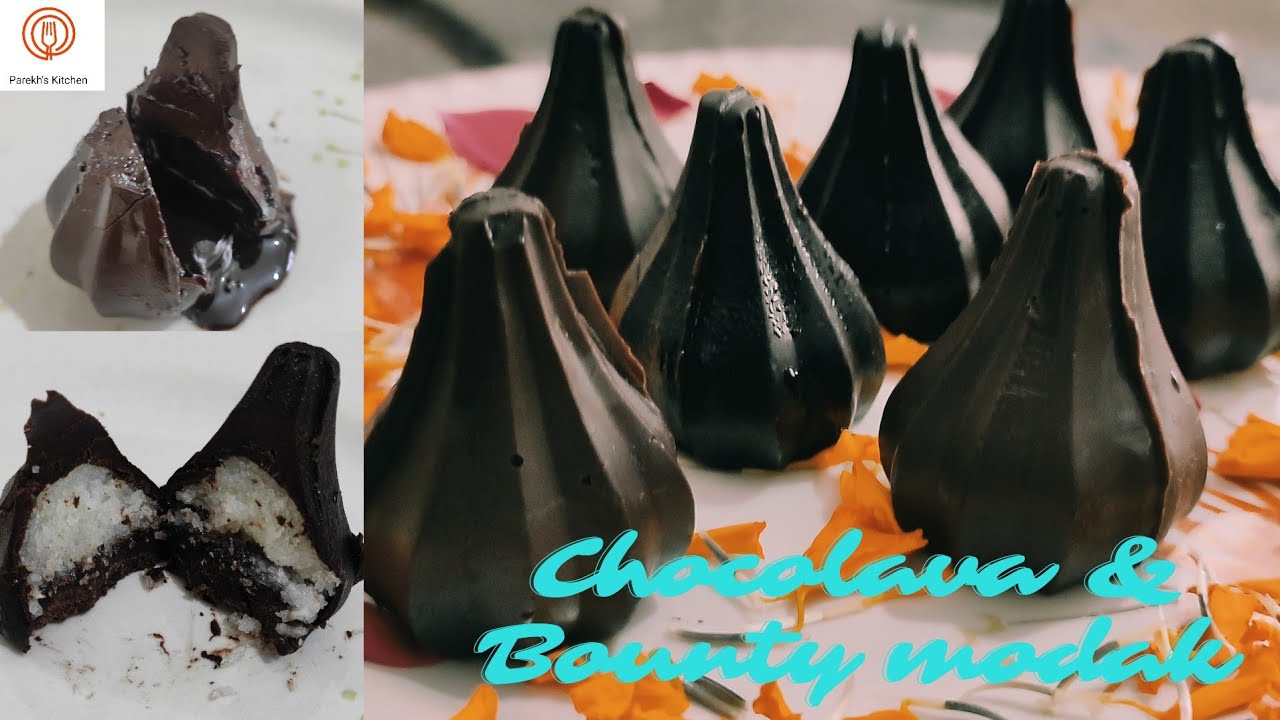 Ganesh Chaturthi Special Chocolava Modak & Bounty Chocolate Modak | Easy recipe | Festive Special