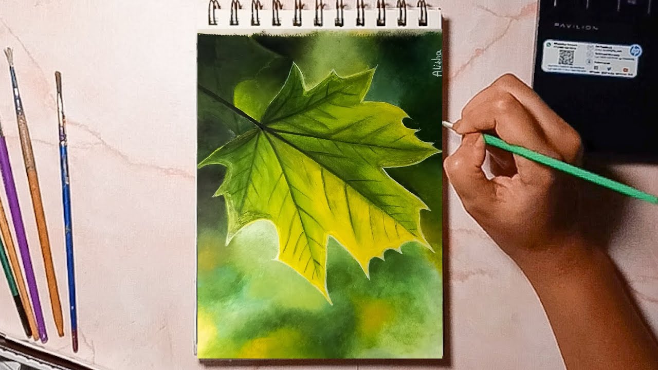 Maple Leaf Painting | Easy Oil Painting for Beginners | Step by Step Tutorial | All of Alisha