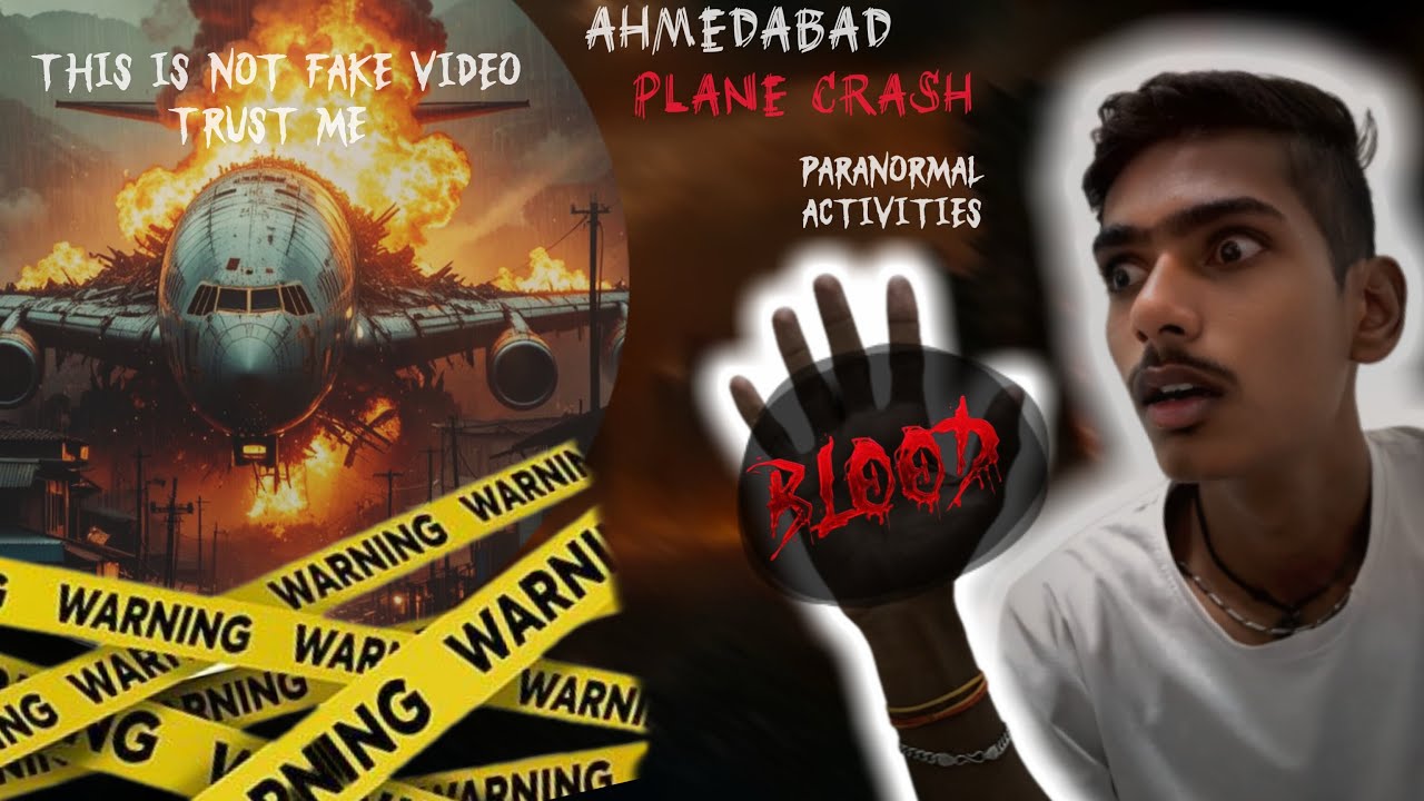 "✈️ Ahmedabad Plane Crash Building at Night🚷 | Paranormal Activity Captured in Camera☠️😱"
