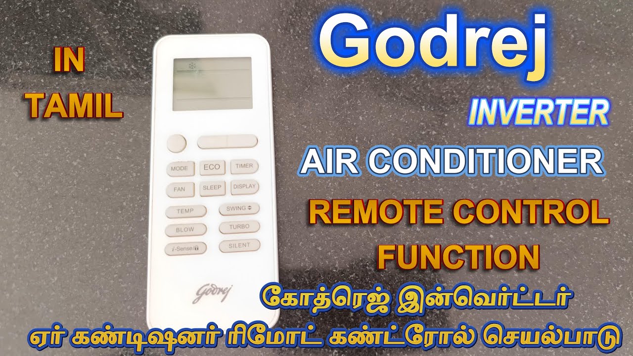 how to operate godrej inverter ac remote control in tamil| godrej ac ரிமோட் கண்ட்ரோல்
