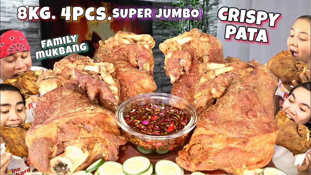 8 KG. 4 Pcs. CRISPY PATA JUMBO! MUKBANG ( Tag iisa kami ) Super Tender and Crispy PINOY MUKBANG